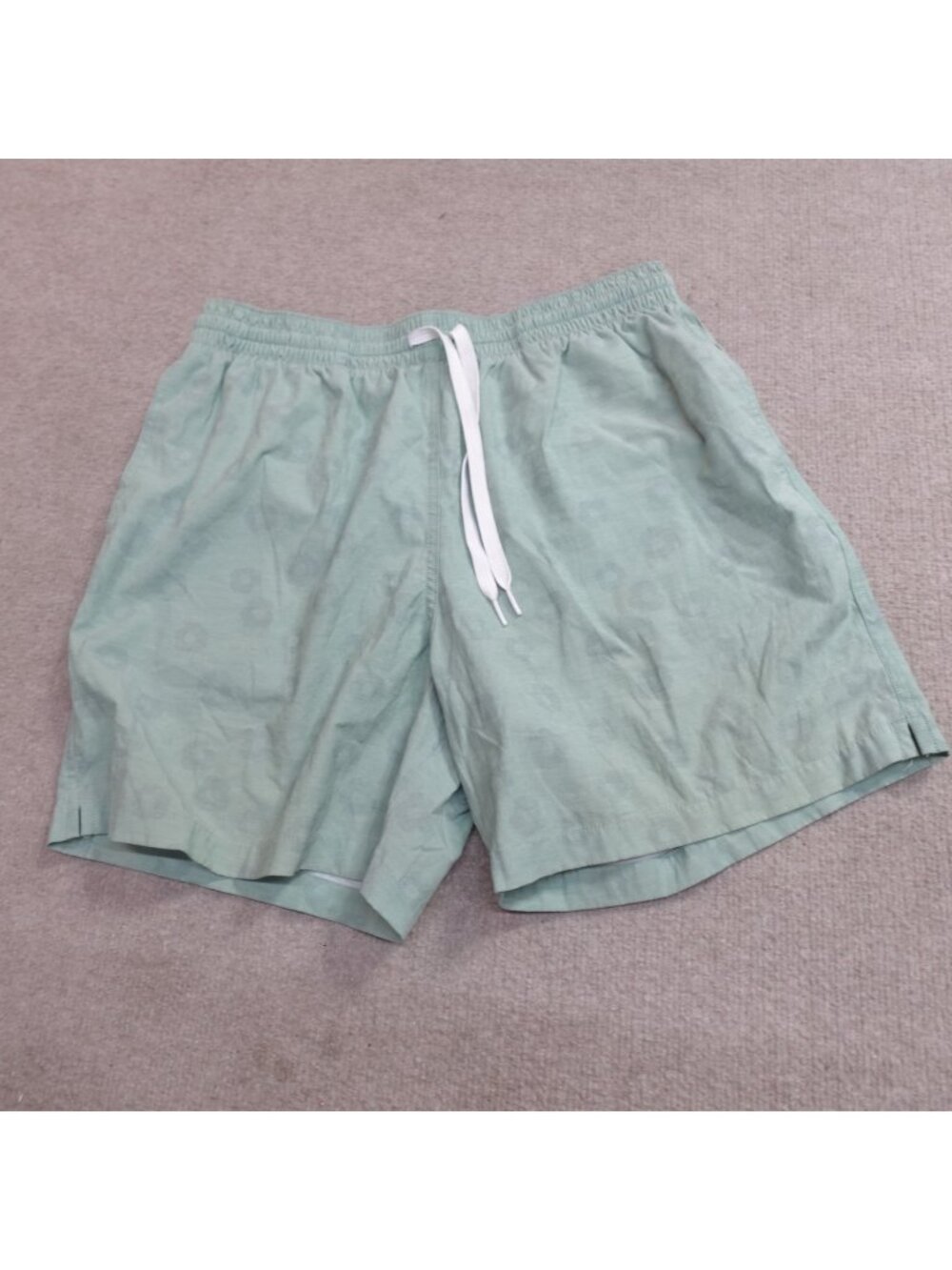Chubbies Mens Shorts Large Blue Green Hybrid Floral Print All Over Lined 5" in
